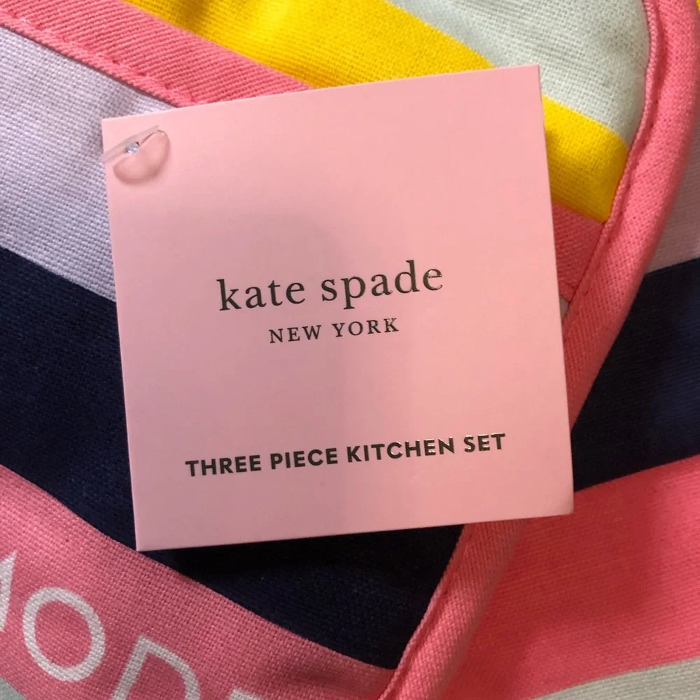 🎉 HP 🎉🆕 Kate Spade Ice Cream Stripe 3 Piece Kitchen Set